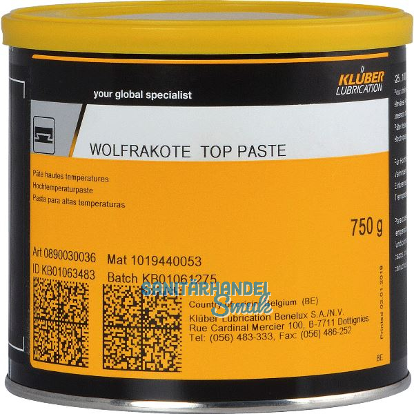 Kl�ber Wolfrakote Top Paste 750g