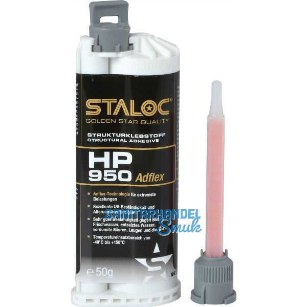 STALOC HP-950 Strukturklebstoff 50ml anthrazit, + Mischer