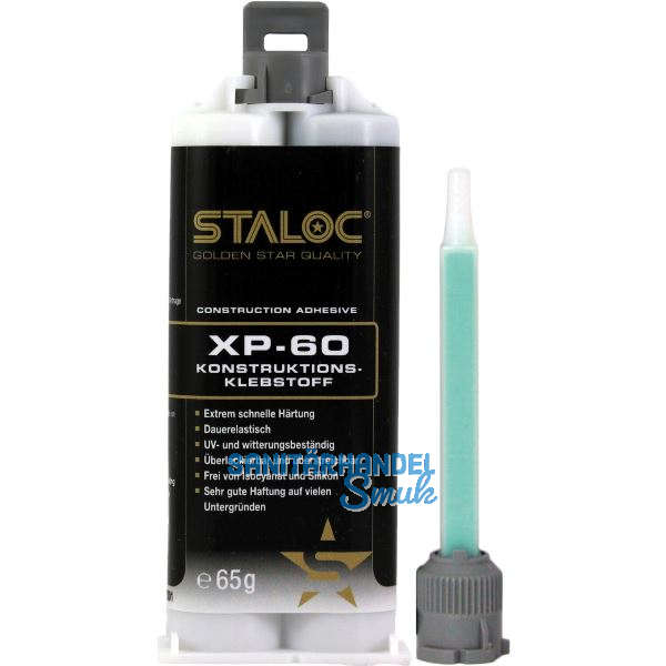 STALOC 2K Konstruktionsklebstoff XP60 grau 65g, + Mischer