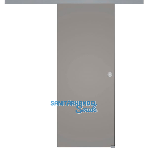 SOLIDO Glasschiebet�r Set BlackShine, Beschl�ge/Muschelgriff silber, 920x2100