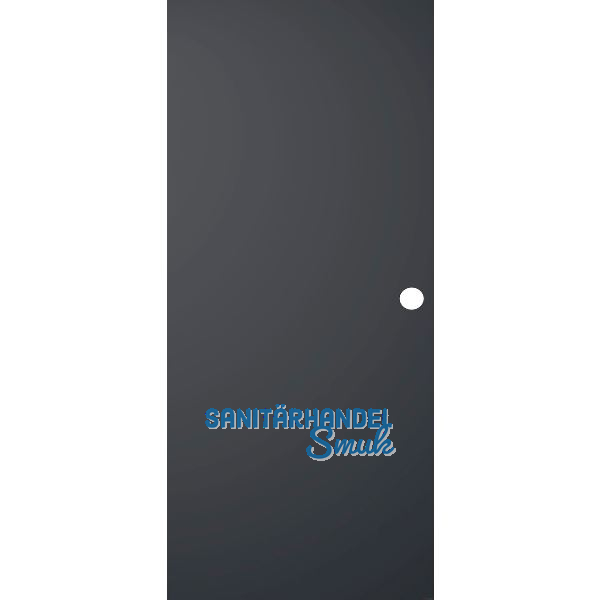 SOLIDO Glasschiebet�r BlackDark, mit Muschelgriff Bohrung 920x2100