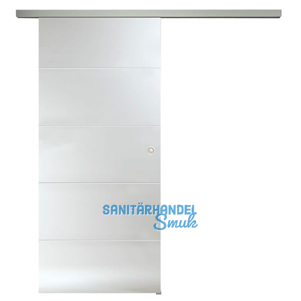 SOLIDO Glasschiebet�r Set Liga 4 Sat. Beschl�ge/Muschelgriff silber 820x2100