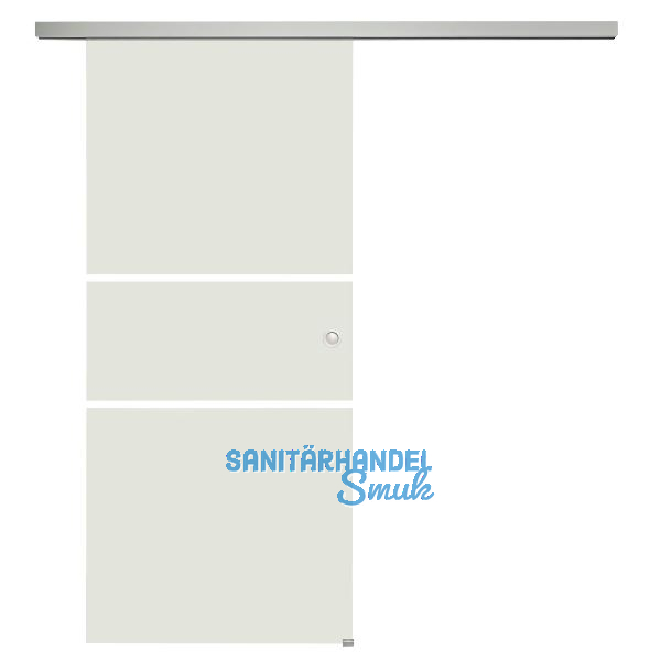 SOLIDO Glasschiebet�r Set Sensita 101, Beschl�ge/Muschelgriff silber, 820x2100