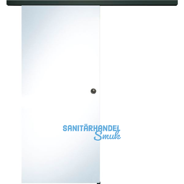 SOLIDO Glasschiebet�r Set Reflo, Beschl�ge/Muschelgriff schwarz, 920x2100