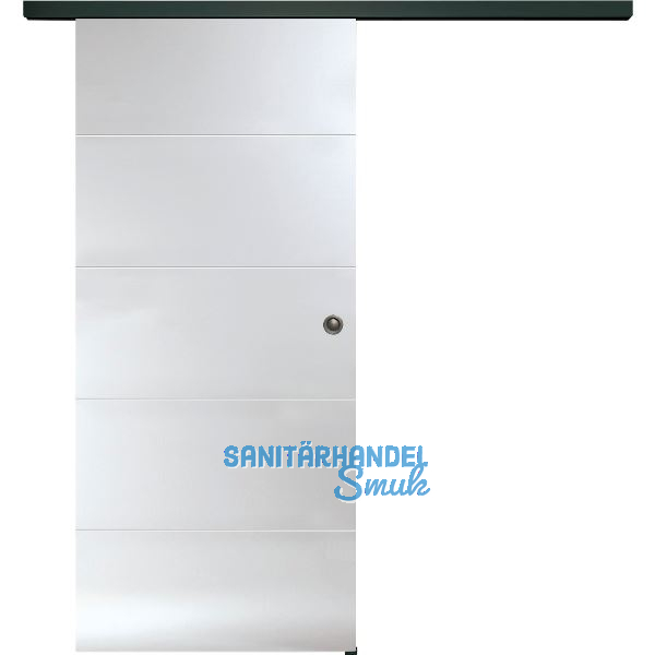 SOLIDO Glasschiebet�r Set Liga 4 Sat. Beschl�ge/Muschelgriff schwarz, 920x2100