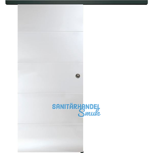 SOLIDO Glasschiebet�r Set Liga 4 Reflo, Beschl�ge/Muschelgriff schwarz, 820x2100