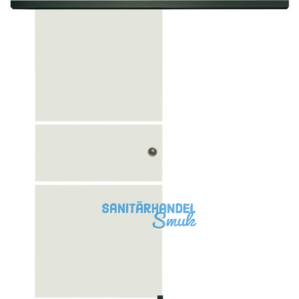 SOLIDO Glasschiebet�r Set Sensita 101, Beschl�ge/Muschelgriff schwarz, 920x2100