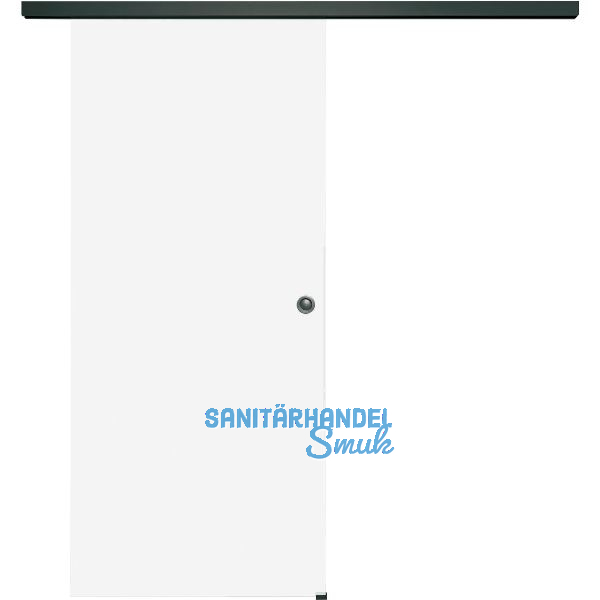 SOLIDO Glasschiebet�r Set Satiniert, Beschl�ge/Muschelgriff schwarz, 820x2100