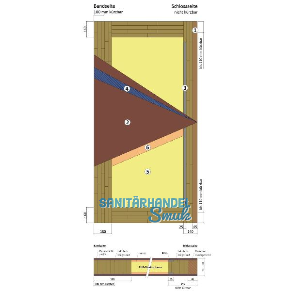 VARIOTEC Roht�re Ultra-Effizienzhaus Rotholz 4 mm l�ngs, TBA 1050/2250/78 mm