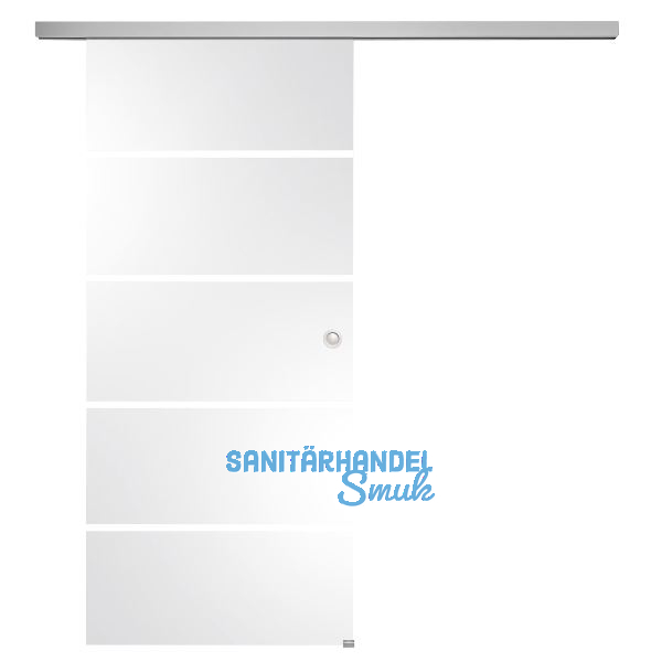 SOLIDO Glasschiebet�r Set Sensita 15, Beschl�ge/Muschelgriff silber, 820x2100