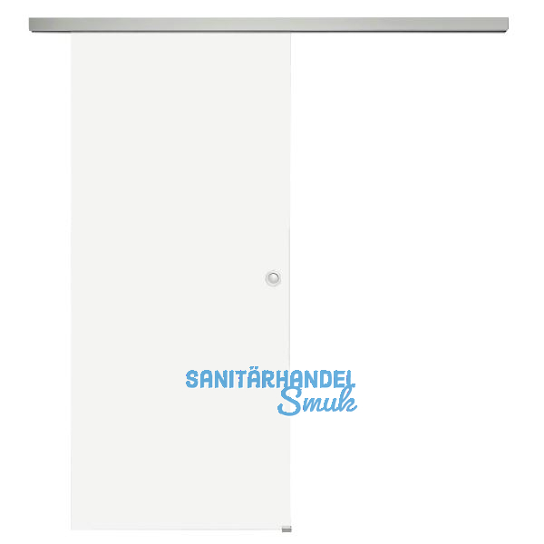 SOLIDO Glasschiebet�r Set Satiniert, Beschl�ge/Muschelgriff silber, 920x2100