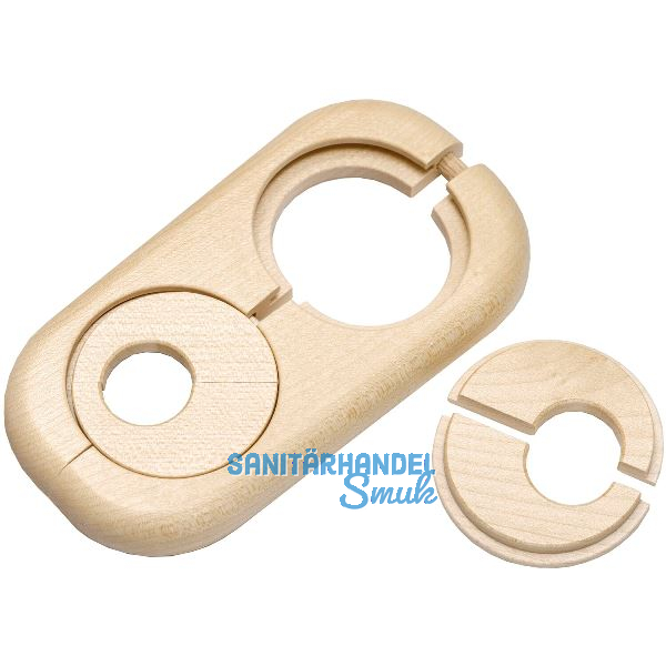 HARO Doppelheizk�rperrosette Massivholz Ahorn 19/58 mm 3/8�