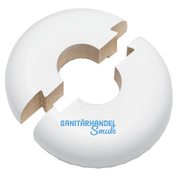 HARO Heizk�rperrosette Massivholz wei� lackiert 15/50 mm 1/4�