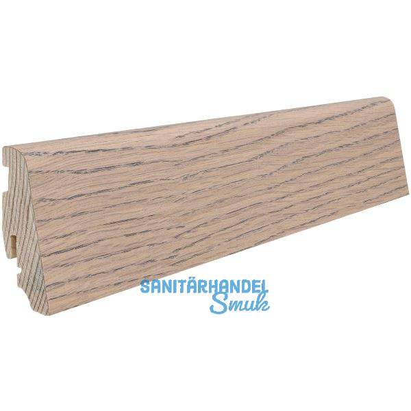 HARO Massiv-Sockelleiste furniert Eiche tabakgrau ge�lt, 19x58