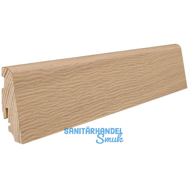 HARO Massiv-Sockelleiste furniert Eiche purowei� strukturiert ge�lt, 19x58