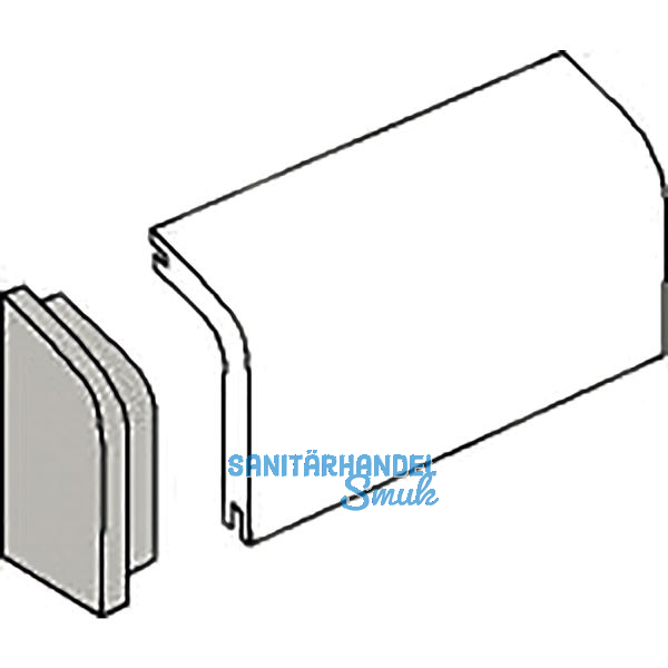 Endst�ck f�r Rohrabdeckleiste Eiche, links