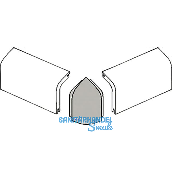 Aussenecke f�r Rohrabdeckleiste wei�