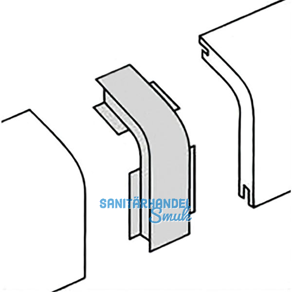 Verbinder f�r Rohrabdeckleiste wei�