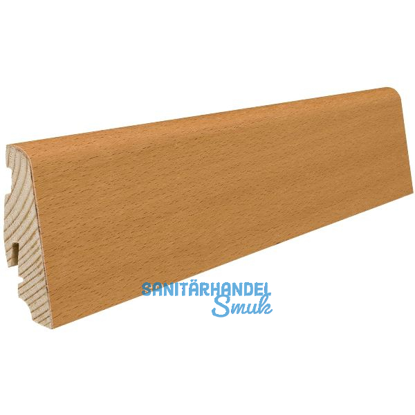 HARO Massiv-Sockelleiste furniert Buche ged�mpft struktur ge�lt, 19x58