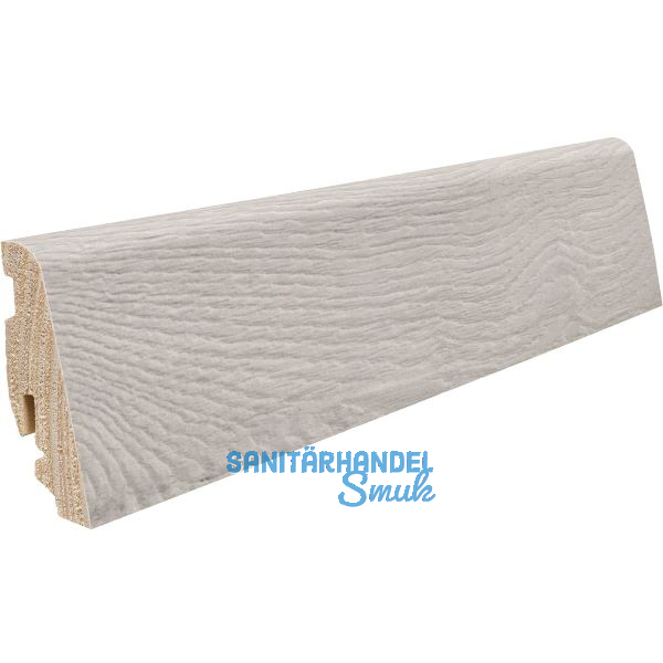 DISANO Sockelleiste Eiche naturwei�, wasserresistent 19/58