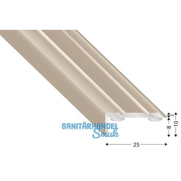 K�GELE Treppenwinkel Alu Edelstahloptik, selbstklebend, 25/10/1000 mm