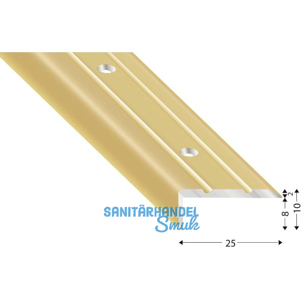 K�GELE Treppenwinkel Alu sand eloxiert, gelocht, 25/10/1000 mm