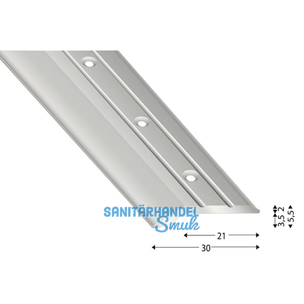 K�GELE Einfassprofil Alu silber eloxiert, gelocht, 30/1000 mm