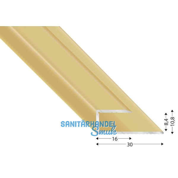 K�GELE Gleitabschlussprofil U Alu sand eloxiert 8/1000 mm