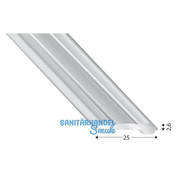 K�GELE Abdeckprofil Alu silber eloxiert 25/1000 mm