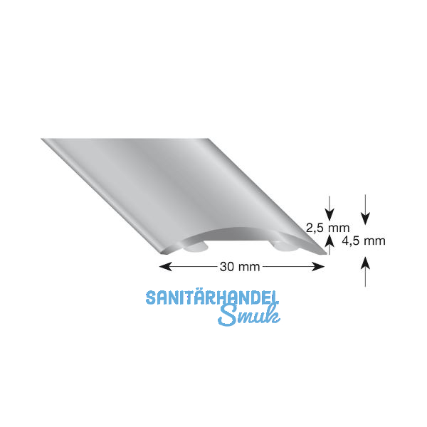 K�GELE Hohlflachprofil Alu silber eloxiert, selbstklebend, 30/2700 mm