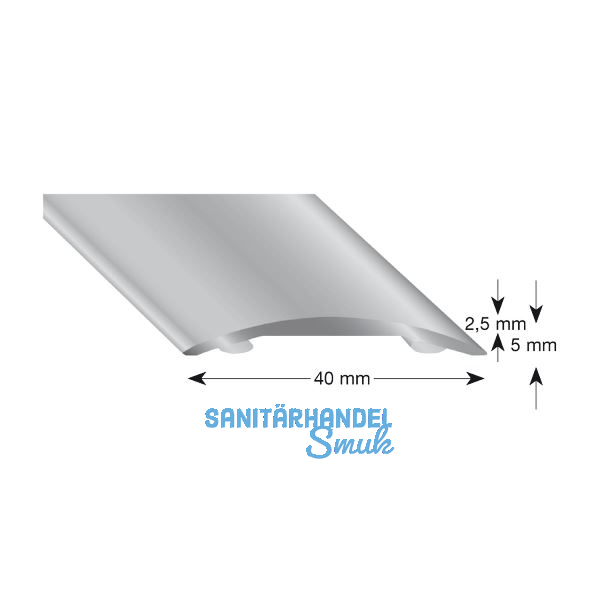 K�GELE Hohlflachprofil Alu silber eloxiert, selbstklebend, 40/2700 mm