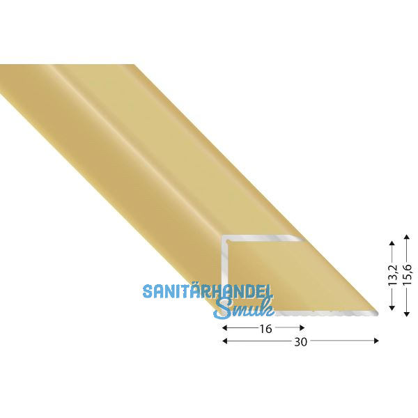 K�GELE Gleitabschlussprofil U Alu sand eloxiert 13/2660 mm