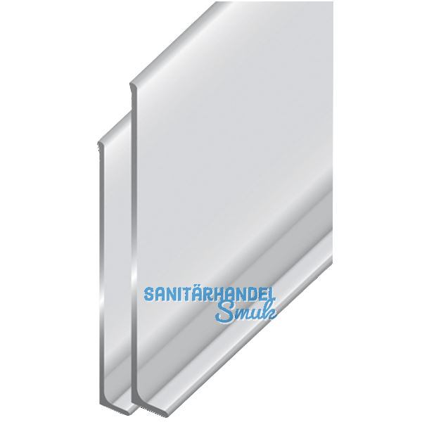 Sockel- und Wandschutzleiste silber 11 x 60 mm ungebohrt 2700 mm