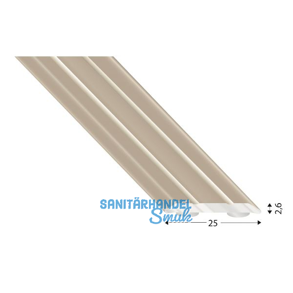 K�GELE Abdeckprofil Alu Edelstahloptik 25/1000 mm