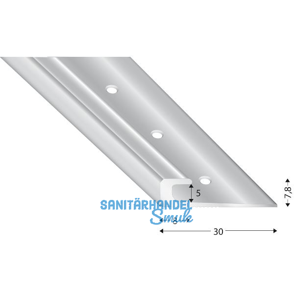 K�GELE Abschluss- und Treppenkantenprofil Alu silber, 5 mm, 2700 mm
