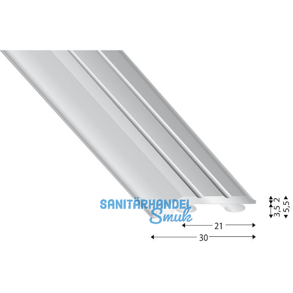 K�GELE Abschlussprofil 201, Alu silber eloxiert selbstklebend, 1000 mm