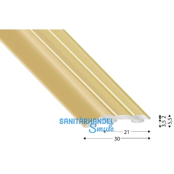 K�GELE Abschlussprofil 201, Alu sand eloxiert selbstklebend, 1000 mm