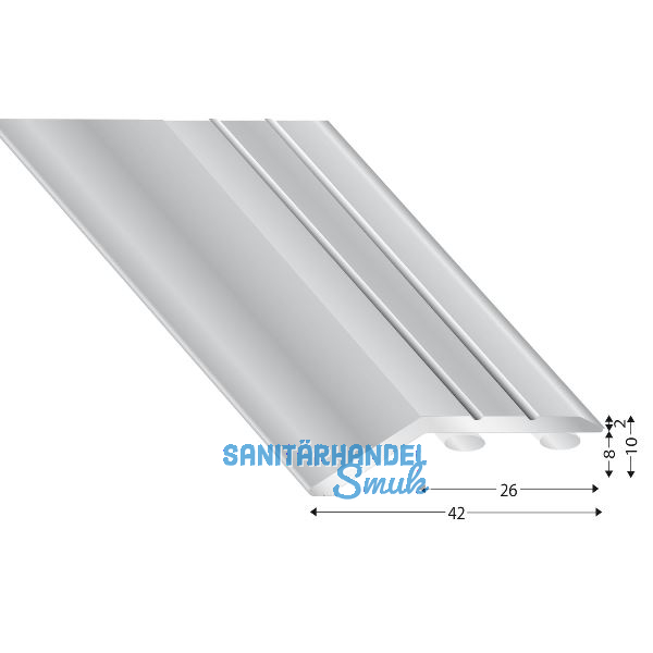 K�GELE Abschlussprofil 202, Alu silber eloxiert selbstklebend, 2700 mm