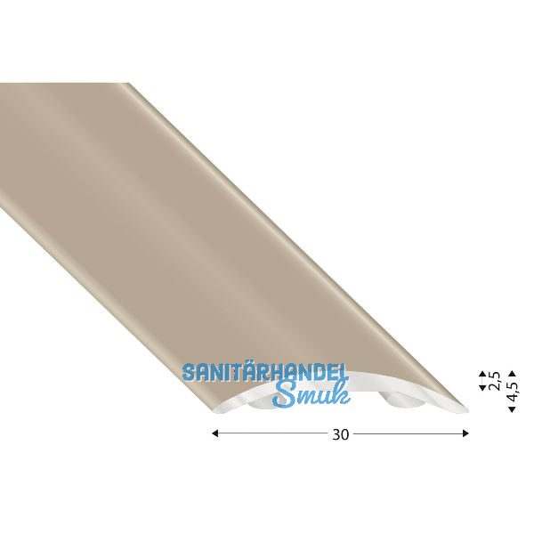 K�GELE Abdeckprofil Alu Edelstahloptik, selbstklebend, Breite 30mm, 1000mm