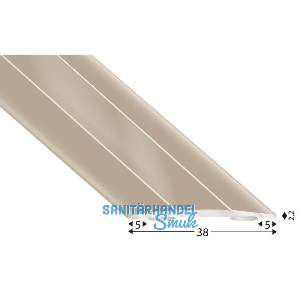 K�GELE Abdeckprofil Alu Edelstahloptik, selbstklebend, Breite 38mm, 2700mm