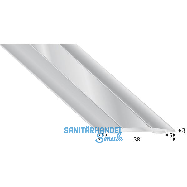 K�GELE Abdeckprofil Alu silber eloxiert, selbstklebend, Breite 38 mm, 1000 mm