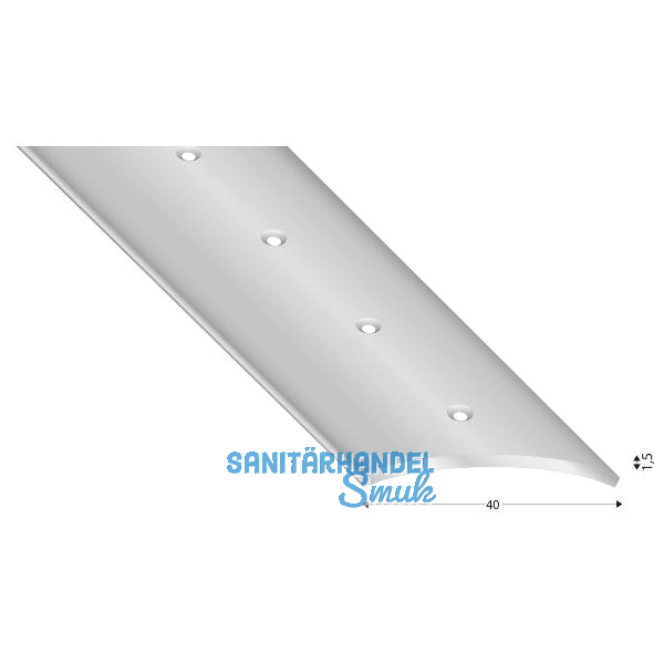 K�GELE Abdeckprofil Edelstahl, gebohrt, Breite 40mm,2700mm