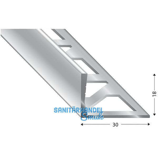 K�GELE Fliesenprofil PRIMO, Alu silber, Innenh�he 18 mm, 3000 mm