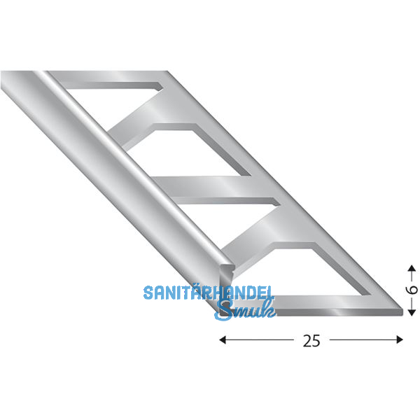 K�GELE Fliesenprofil PRIMO, Alu silber, Innenh�he 6 mm, 3000 mm