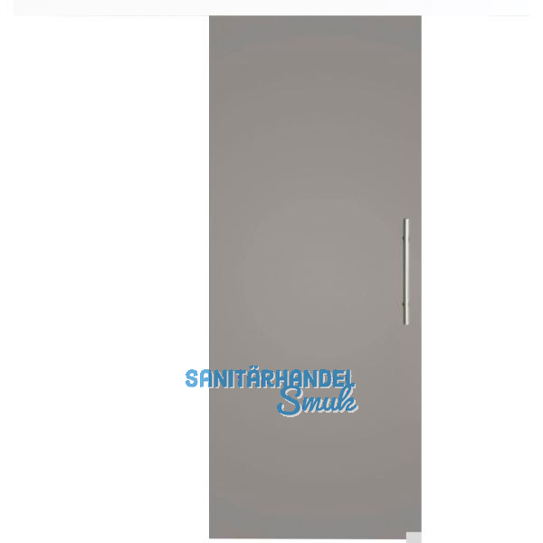 Glasschiebet�r Set BlackShine, 920x2100mm, Inlay CPL wei�, Sto�griff silber