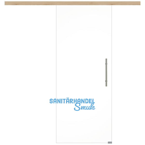 Glasschiebet�r Set Klarglas, 920x2100mm, Inlay CPL Achat, Sto�griff silber