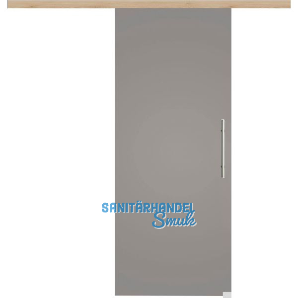 Glasschiebet�r Set BlackShine, 920x2100mm, Inlay CPL Achat, Sto�griff silber