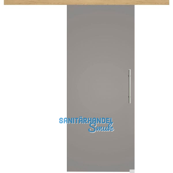 Glasschiebet�r Set BlackShine, 920x2100mm, Inlay CPL Eiche, Sto�griff silber