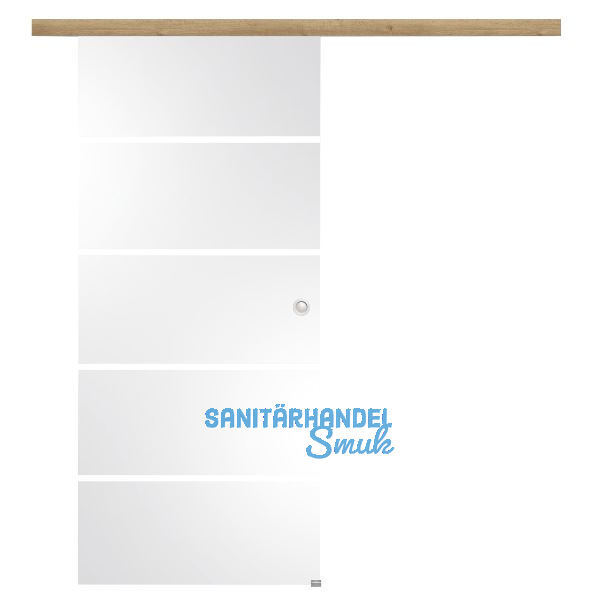 Glasschiebet�r Set Sensita 15, 920x2100mm Inlay CPLRisseiche Muschelgriff silber