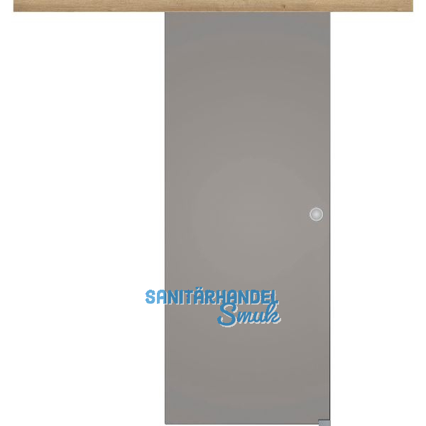 Glasschiebet�r Set BlackShine 820x2100mm Inlay CPL Risseiche Muschelgriff silber